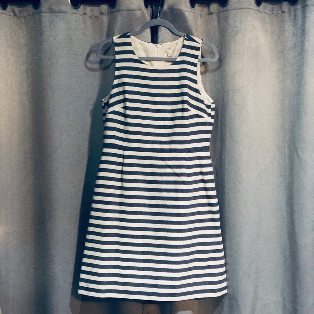 J.Crew Navy Striped Dress